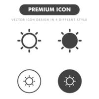 Sonnenikone lokalisiert auf weißem Hintergrund. für Ihr Website-Design, Logo, App, UI. Vektorgrafiken Illustration und bearbeitbarer Strich. eps 10. vektor