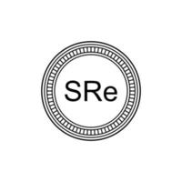 Seychellen Währung Symbol, Seychellen Rupie Symbol, scr unterzeichnen. Vektor Illustration