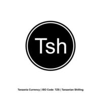 Tansania Währung Symbol, tansanisch Schilling Symbol, tzs unterzeichnen. Vektor Illustration