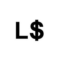 Liberia valuta symbol, liberian dollar ikon, lrd tecken. vektor illustration
