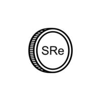 Seychellen Währung Symbol, Seychellen Rupie Symbol, scr unterzeichnen. Vektor Illustration