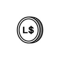 Liberia valuta symbol, liberian dollar ikon, lrd tecken. vektor illustration