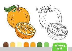 Färbung Buch zum Kinder Orange Seite zum Buch Zeitschrift Färbung Vektor Illustration