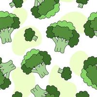 broccoli mönster sömlös på vit bakgrund vektor illustration