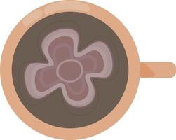 blomma latte konst kaffe design för logotyp, ikon, symbol. vektor illustration.
