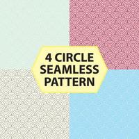 4 cirkel sömlösa mönster vektor