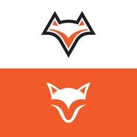 Fuchs Kopf Logo Design vektor