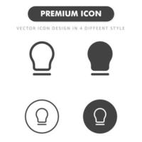 glödlampa ikon isolerad på vit bakgrund. för din webbdesign, logotyp, app, ui. vektorgrafikillustration och redigerbar stroke. eps 10. vektor