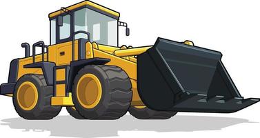 bulldozer konstruktion tung maskin industri tecknad illustration