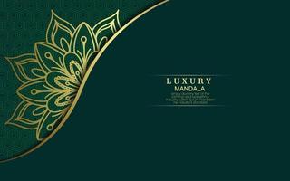 Luxus-Ziermandala-Hintergrund mit Premium-Vektor des arabischen islamischen Ostmusterstils
