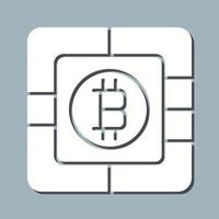 bitcoin chip vektor ikon