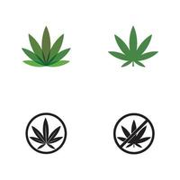 Cannabis-Logo und Symbolvektor vektor