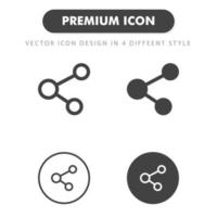 Teilen Sie das Symbol isoliert auf weißem Hintergrund. für Ihr Website-Design, Logo, App, UI. Vektorgrafiken Illustration und bearbeitbarer Strich. eps 10. vektor