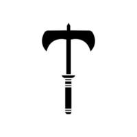 yxa vektor ikon. poleaxe illustration tecken. vapen symbol eller logotyp.