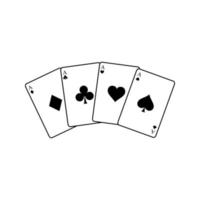Kasino Symbol Vektor Satz. Aufregung Illustration Zeichen Sammlung. Poker Symbol.