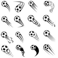 fotboll boll ikon vektor uppsättning. sport boll illustration tecken samling. fotboll boll symbol.