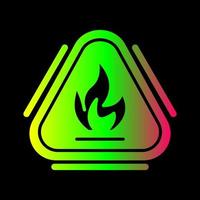 varning brand vektor ikon