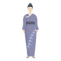 asiatisch Kostüm Symbol Karikatur Vektor. Japan Kimono vektor