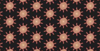 ethnisch traditionell Muster mit Sonne Motiv vektor