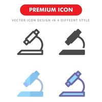 Mikroskop-Icon-Pack isoliert auf weißem Hintergrund. für Ihr Website-Design, Logo, App, UI. Vektorgrafiken Illustration und bearbeitbarer Strich. eps 10. vektor