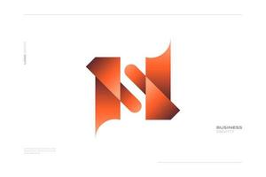 första s och h logotyp design med negativ Plats begrepp och lutning stil. hs eller sh brev logotyp vektor