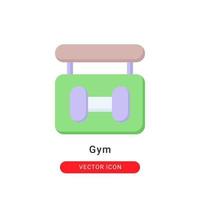gym ikon vektorillustration. gym ikon platt design. vektor