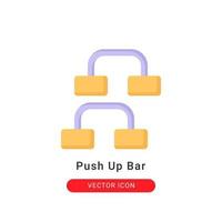 push up bar ikon vektorillustration. push up bar ikon platt design. vektor