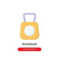 Kettlebell-Symbol-Vektorillustration. flaches Design der Kettlebell-Ikone. vektor