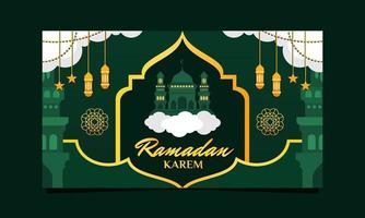 Ramadan Karem horizontal Illustration Hintergrund Vorlage vektor