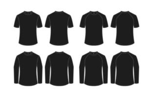 regulär passen schwarz T-Shirt Attrappe, Lehrmodell, Simulation Vorlage vektor