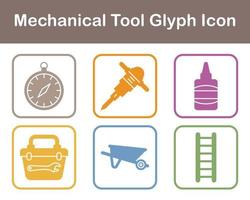 mekanisk verktyg vektor ikon uppsättning