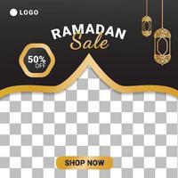 ramadan försäljning lyxiga sociala medier elegant mall. vektor