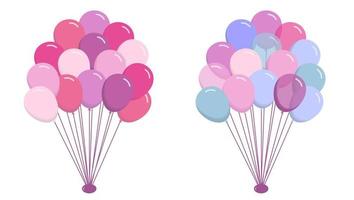 einstellen von bunt Luftballons. Party Konzept. vektor