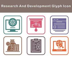 forskning och utveckling vektor ikon uppsättning