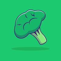 fri vektor broccoli vegetabiliska tecknad serie vektor ikon illustration vegetabiliska ikon begrepp isolerat