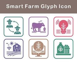 Clever Bauernhof Vektor Symbol einstellen