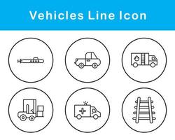 fordon vektor ikon uppsättning
