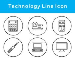 Technologie Vektor Symbol einstellen