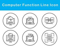 Computer Funktion Vektor Symbol einstellen