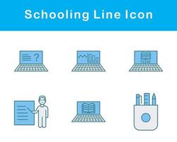 skolutbildning vektor ikon uppsättning