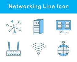 nätverkande vektor ikon uppsättning