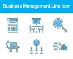 Geschäft Verwaltung Vektor Symbol einstellen