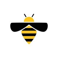 honung bi logotyp mall design. insekt tecken och symbol. djur- tecknad serie vektor illustration.