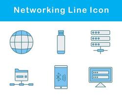 nätverkande vektor ikon uppsättning