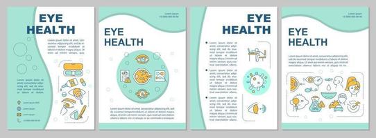 ögon hälsa broschyr mall vektor