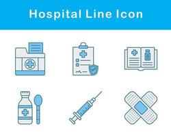 sjukhus vektor ikon uppsättning