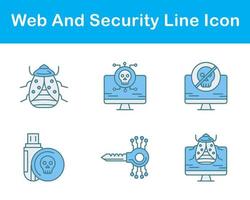 webb och säkerhet vektor ikon uppsättning