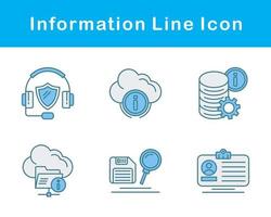 information vektor ikon uppsättning