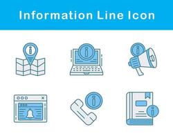 information vektor ikon uppsättning