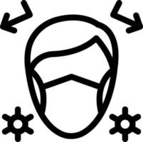 Tragen Sie eine Maskenvektorillustration auf einem Hintergrund. Premium-Qualitätssymbole. Vektorsymbole für Konzept und Grafikdesign. vektor